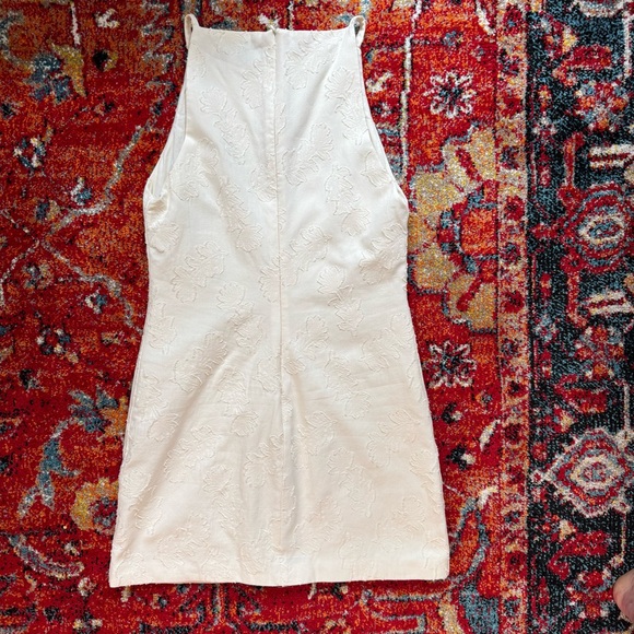 Zara Jacquared Dress, Halter, Cream, size small - Picture 5 of 8
